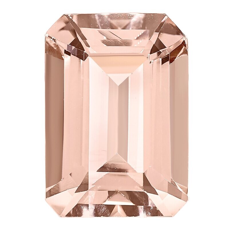 Morganite 8X6mm Emerald Cut AA Quality Gemstone MG-0806-OCE-AA, MPN: MG-0806-OCE-AA,