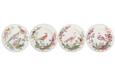 Mottahedeh Chelsea Bird Dessert Plate Set of 4 CW2440, MPN: CW2440,