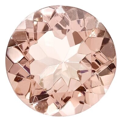 Morganite 4mm Round AA Quality Gemstone MG-0400-RDF-AA, MPN: MG-0400-RDF-AA,