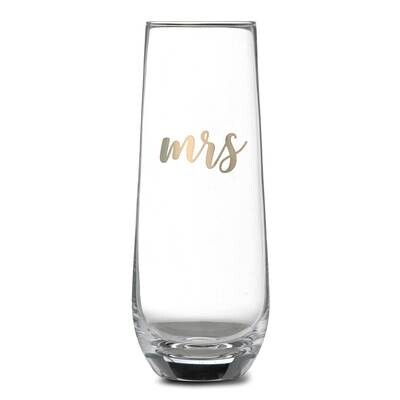 Lillian Rose Gold Mrs. Stemless Champagne Glass GM21905, MPN: GM21905, 710309451877