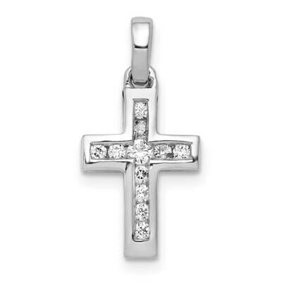 1/6Ct. Diamond Latin Cross Pendant 14k White Gold PM4983-015-WA, MPN: PM4983-015-WA, 883957303222