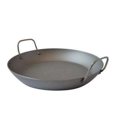 Mauviel M&#39;Steel Paella Pan Black Steel 14 Inch 36 cm