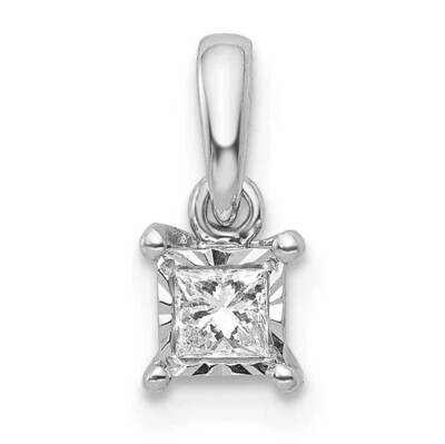 1/10Ct. Diamond Square Pendant 14k White Gold PM4760-010-WA, MPN: PM4760-010-WA, 883957299204