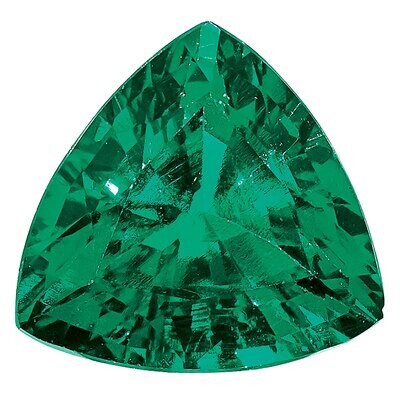Created Emerald 6mm Trillion Gemstone CE-0600-TRF, MPN: CE-0600-TRF,