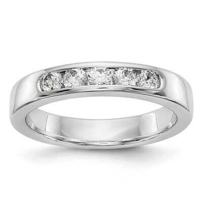 5-Stone Diamond Channel Band 14k White Gold RM3276B-045-WAA, MPN: RM3276B-045-WAA,