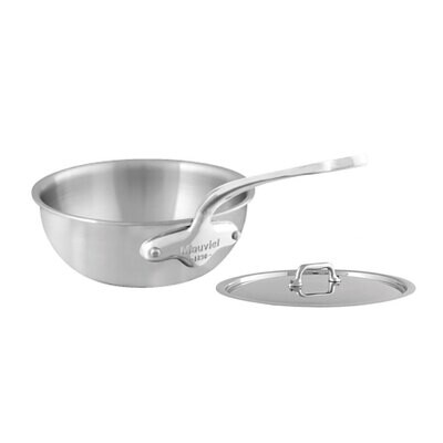 Mauviel M&#39;Urban Curved Splayed Saute with Lid 24cm 9.5 Inch 5012.25