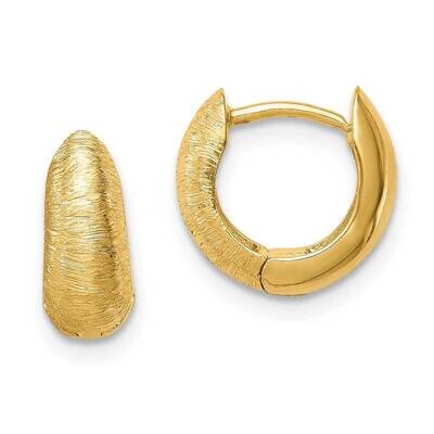 Hoop Earrings 14k Gold Textured TL1131, MPN: TL1131, 883957851419