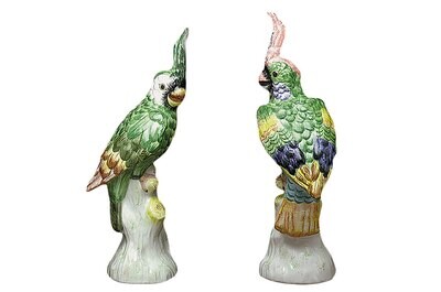 Mottahedeh Cockatoos Pair Figurine S5247, MPN: S5247,