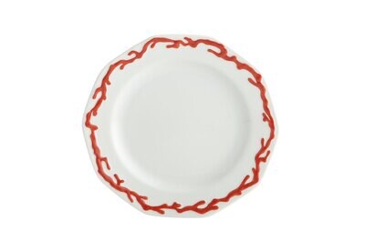 Mottahedeh Barriera Corallina Red Bread &amp; Butter Plate TD103, MPN: TD103,
