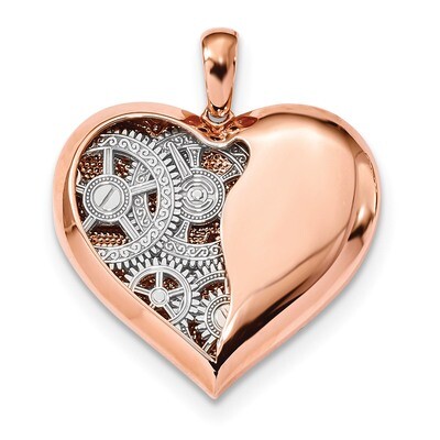 Gears Inside Heart Pendant 14k Two-tone Gold K5853, MPN: K5853, 883957831053