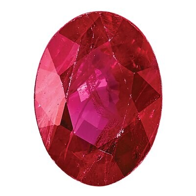 Ruby 7X5mm Oval AA Quality Gemstone RU-0705-OVF-AA, MPN: RU-0705-OVF-AA,