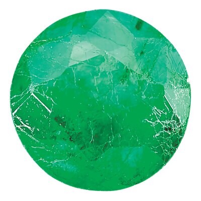 Emerald 5mm Round C Quality Gemstone EM-0500-RDF-C, MPN: EM-0500-RDF-C,