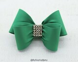 Green Bow Green Bow Hair Clip Bow Hair Clip Toddler Green Hair Clip Girls Bow Hair Clip Big Bow Hai…