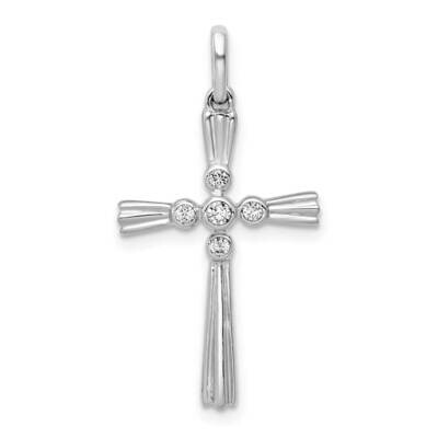 1/15Ct. Diamond Cross Pendant 14k White Gold PM5025-008-WA, MPN: PM5025-008-WA, 883957486307