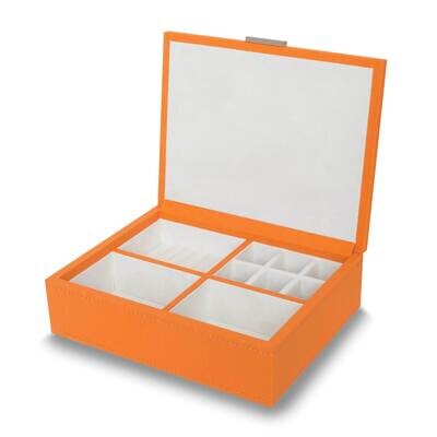 Orange Faux Leather Jewelry Box GM20024, MPN: GM20024, 191101878107