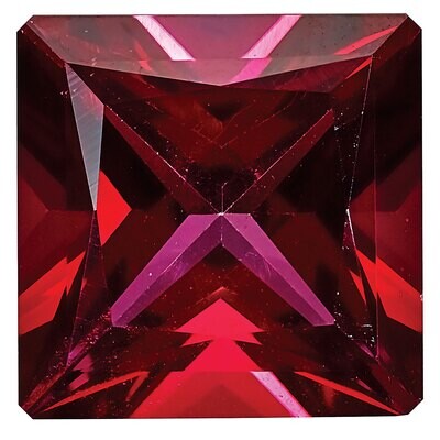 Topaz Blazing Red 6mm Princess Gemstone TP-0600-SQP-RB, MPN: TP-0600-SQP-RB,