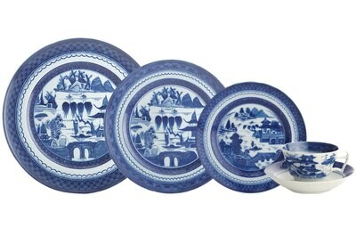 Mottahedeh Blue Canton 5 Piece Place Setting HC100, MPN: HC100,