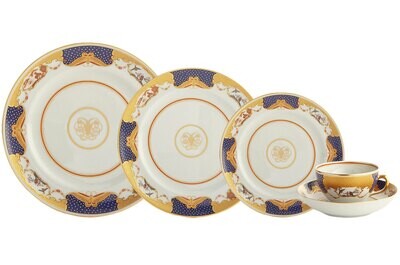 Mottahedeh Golden Butterfly 5 Piece Place Setting M27, MPN: M27,