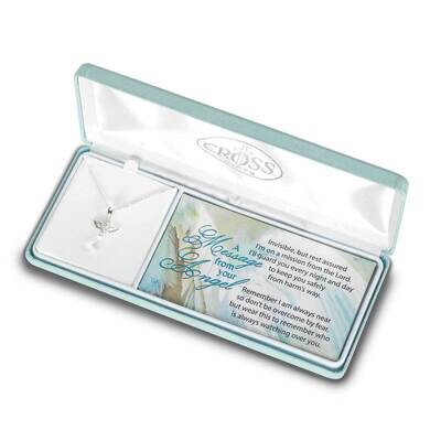 Silver-plated Angel&#39;s Message CZ Necklace GM24503, MPN: GM24503, 603799368841