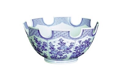 Mottahedeh Blue &amp; White Monteith Bowl Y8400, MPN: Y8400,