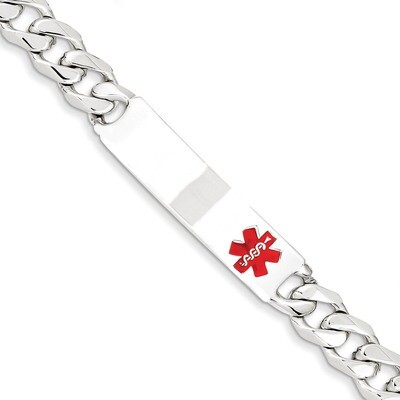 7.5 Inch Medical Curb Link ID Bracelet Sterling Silver Polished XSM171-7.5, MPN: XSM171-7.5, 883957…