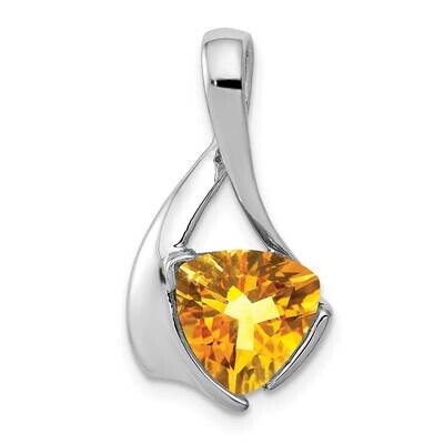 8mm Citrine Pendant 14k White Gold XP1708CI, MPN: XP1708CI, 883957191713