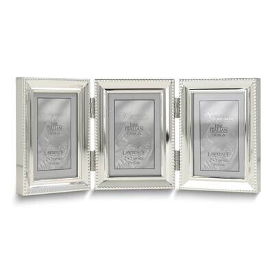 Silver-tone Beaded 2x3 Triple Photo Frame GM25433, MPN: GM25433, 751148077620