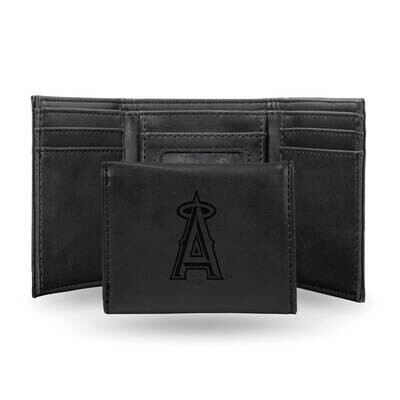 MLB LA Angels Black Faux Leather Trifold Wallet GC7648, MPN: GC7648, 767345898227