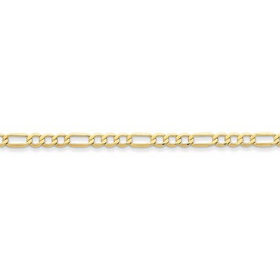 4.75mm Semi-Solid Figaro Chain 24 Inch 10k Gold 10BC94-24, MPN: 10BC94-24, 886774536330