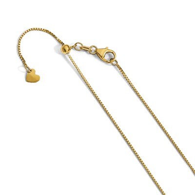 Leslie&#39;s Adjustable .7mm Baby Box Chain 22 Inch 14k Gold HB-1275-22, MPN: 1275-22, 191101080241