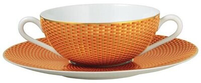 Raynaud Tresor Orange Cream Soup Saucer, MPN: 0550-37-359019, 3660006649343