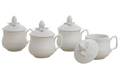 Mottahedeh Prosperity Pot De Creme Set of 4 MV1612, MPN: MV1612,