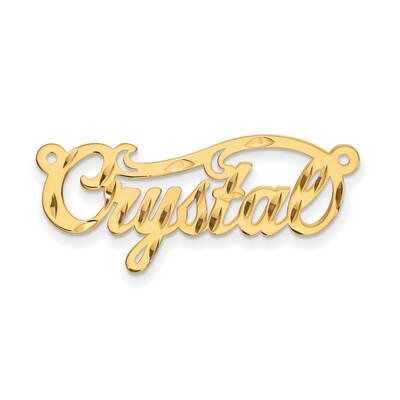 .013 Gauge Diamond-cut Name Plate Pendant 14k Gold XNA165Y, MPN: XNA165Y, 883957971506