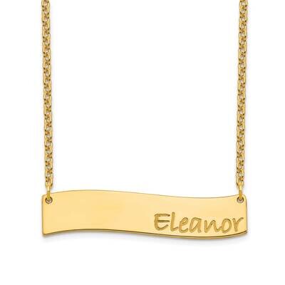 Medium Wavy Bar Necklace 14k Gold XNA1073Y, MPN: XNA1073Y, 191101991394