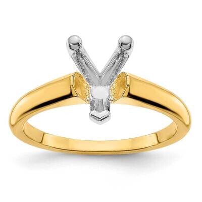 8X5mm Pear Solitaire Mounting 14k Two Tone Gold RM5965P-100-7MTG, MPN: RM5965P-100-7MTG, 8839578060…