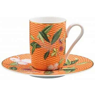 Raynaud Tresor Fleuri Expresso Cup And Saucer Orange 0656-37-851012, MPN: 0656-37-851012, 366000676…