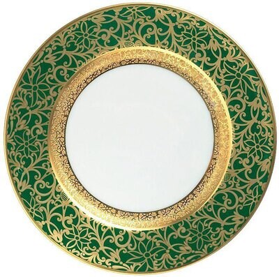 Raynaud Tolede Green Gold Salad Cake Plate, MPN: 0529-17-101019, 3660006626061