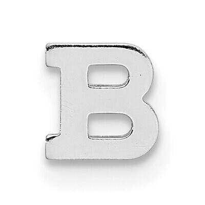 Die Struck Letter B 14k White Gold WG2220B, MPN: WG2220B,