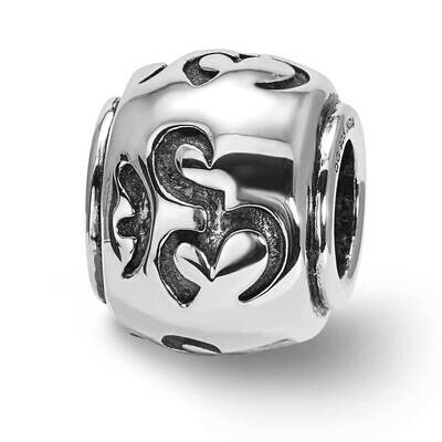Om Bead Sterling Silver Antiqued QRS3993, MPN: QRS3993,