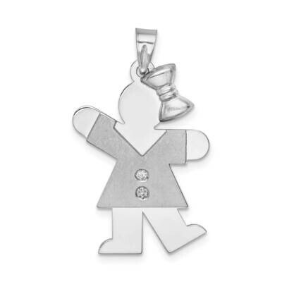 A Diamond Kid Pendant 14k White Gold XK443A, MPN: XK443A, 883957236803