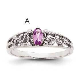 1 Genuine Stone Family Ring 14k White Gold XMRW52/1GY, MPN: XMRW52/1GY, 883957165400