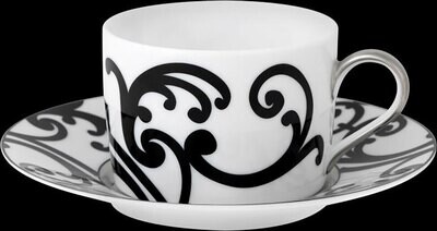 J. Seignolles Taormina Platinum Tea Cup and Saucer JS173222, MPN: JS173222,