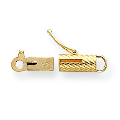 Swirl Barrel Clasp 14k Yellow Gold YG1812, MPN: YG1812,