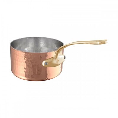 Mauviel M&#39;Tradition Hammered Copper Saucepanwith Bronze Handles And Tininside 18cm 284318