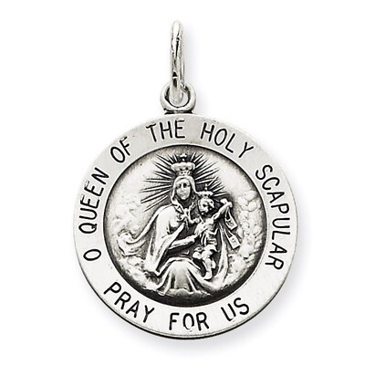 Queen of the Holy Scapular Medal Sterling Silver QC459, MPN: QC459, 191101182198