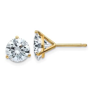 2.50ct. 7.0mm Round D E F Pure Light Moissanite Earrings 14k Gold YG322-10MP, MPN: YG322-10MP, 1911…