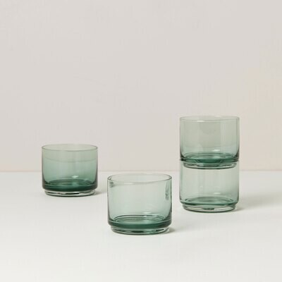 Lenox Tuscany Classics Stackable Glasses Short Set of 4 Green 894304, MPN: 894304, 194372023290