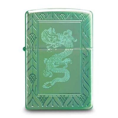 Zippo Armor High Polished Green Elegant Dragon Lighter GM25877, MPN: GM25877, 191693116588
