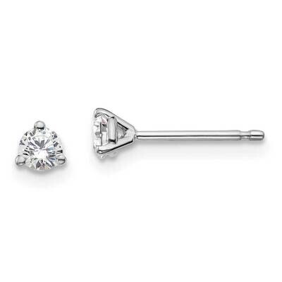 1/4Ctw Vs/Si, D E F, 3 Prong Earrings 14k White Gold Lab Grown Diamond EM1017-025-WLD, MPN: EM1017-…