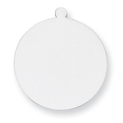 Round with Eyelet Stamping Sterling Silver Rhodium-plated SS1040, MPN: SS1040,